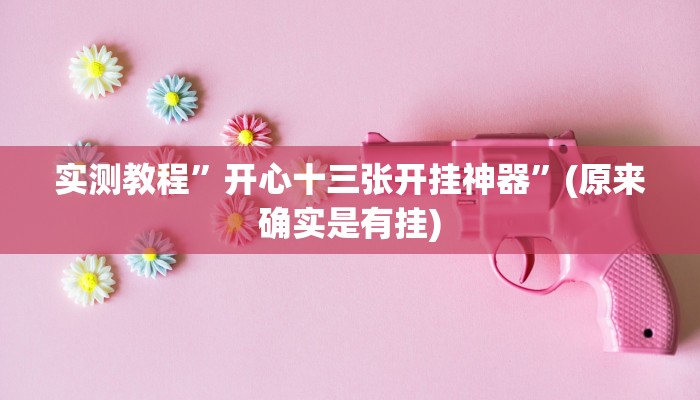 实测教程”开心十三张开挂神器”(原来确实是有挂)
