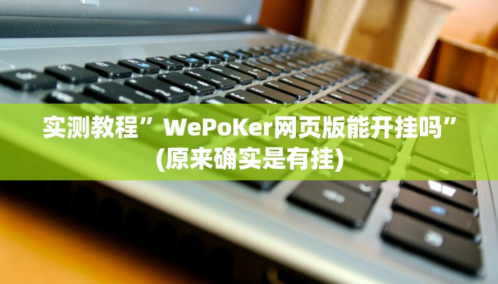 实测教程”WePoKer怎么开挂”(原来确实是有挂)
