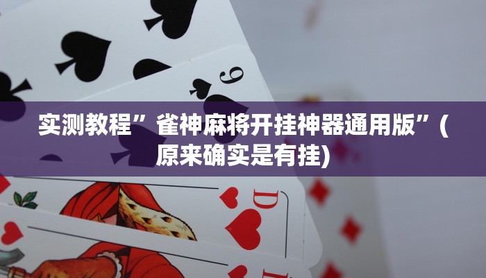 推荐一款“渤海麻将到底有没有挂”其实确实有挂 