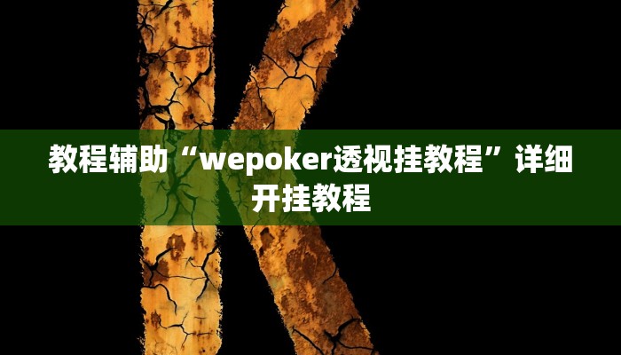 实测教程”AApoker辅助怎么开挂”(原来确实是有挂)