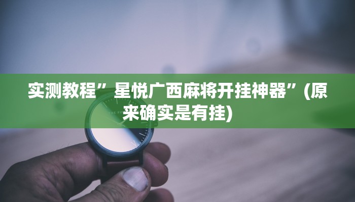 实测教程”wepoker网页版透视开挂作弊脚本”(原来确实是有挂)