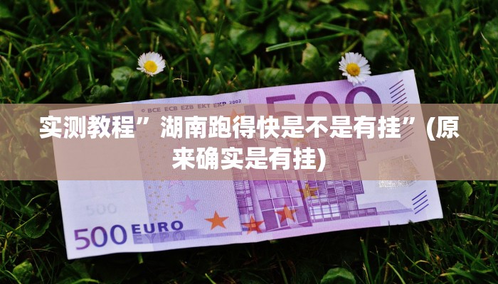 实测教程”湖南跑得快是不是有挂”(原来确实是有挂)