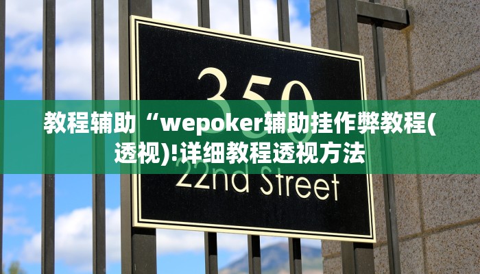 教程辅助“AApoker透视辅助下载”(详细开挂教程)