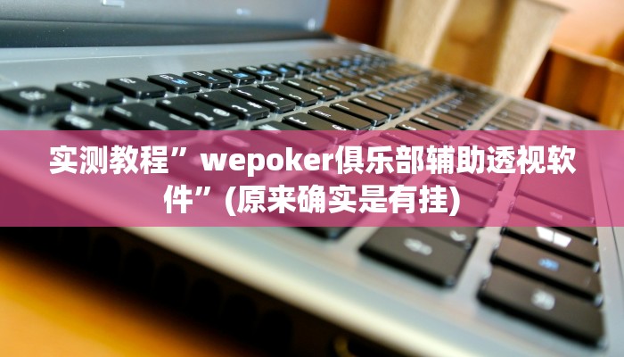 实测教程”wepoker俱乐部辅助透视软件”(原来确实是有挂)