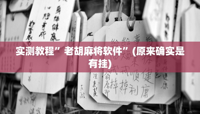 实测教程”老胡麻将软件”(原来确实是有挂)