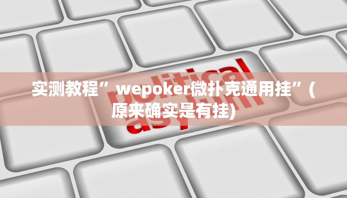 教程辅助“中至吉安王炸开挂神器”其实确实有挂 