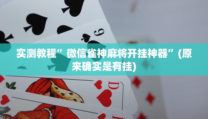 教程辅助“约战麻将可以下挂吗”其实确实有挂 