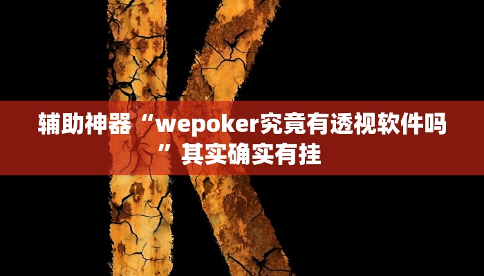 实测教程”wepoker辅助”(原来确实是有挂)