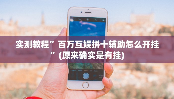辅助神器“新海贝之城怎么开挂教程”其实确实有挂 