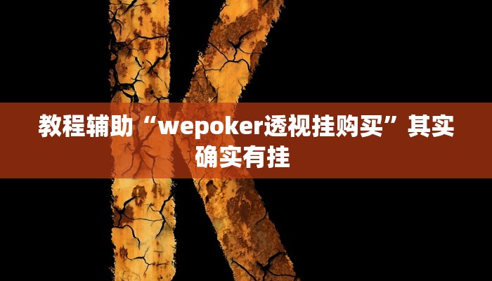 教程辅助“wepoker透视挂购买”其实确实有挂 
