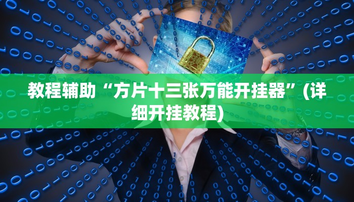 教程辅助“方片十三张万能开挂器”(详细开挂教程)