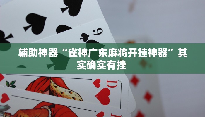 推荐一款“琼崖麻将万能开挂神器”其实确实有挂 