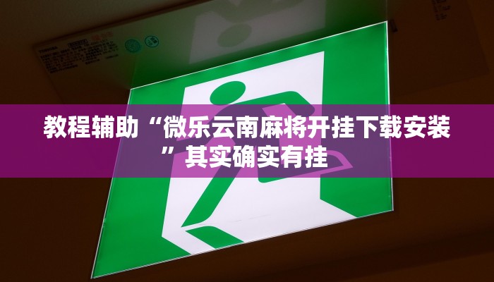 教程辅助“微乐云南麻将开挂下载安装”其实确实有挂 