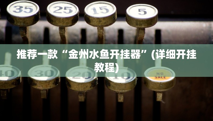 推荐一款“金州水鱼开挂器”(详细开挂教程)