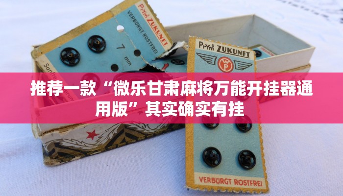 推荐一款“微乐甘肃麻将万能开挂器通用版”其实确实有挂 