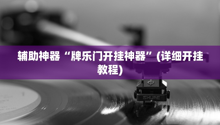 辅助神器“牌乐门开挂神器”(详细开挂教程)