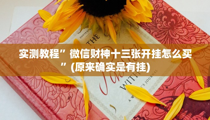 实测教程”微信财神十三张开挂怎么买”(原来确实是有挂)