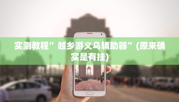 实测教程”越乡游义乌辅助器”(原来确实是有挂)