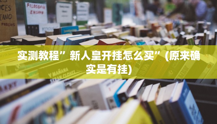 实测教程”新人皇开挂怎么买”(原来确实是有挂)