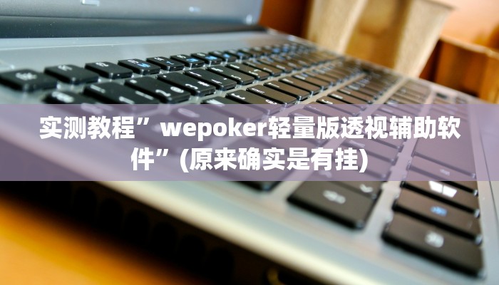 实测教程”wepoker轻量版透视辅助软件”(原来确实是有挂)