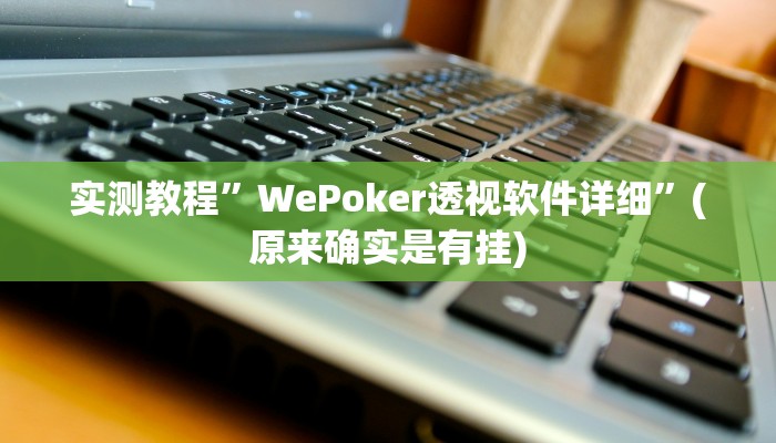 实测教程”WePoker透视软件详细”(原来确实是有挂)