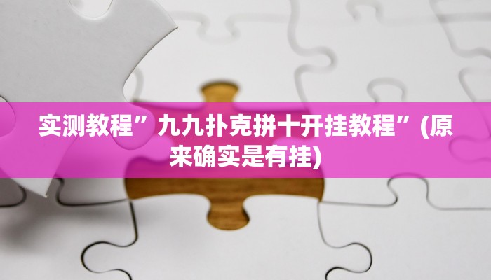 实测教程”hhpoker透视挂辅助”(原来确实是有挂)