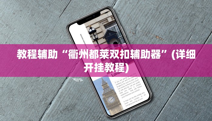 教程辅助“衢州都莱双扣辅助器”(详细开挂教程)