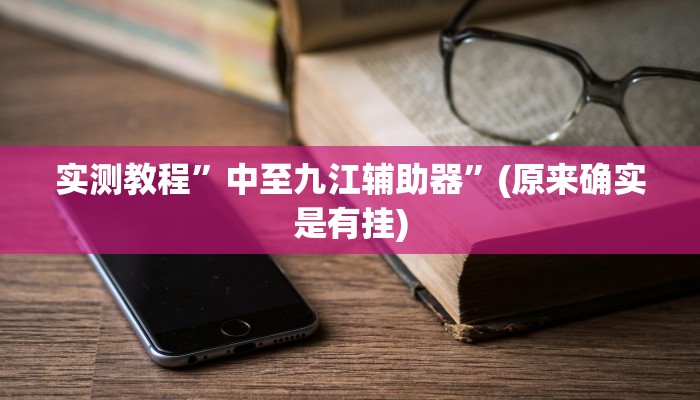 实测教程”中至九江辅助器”(原来确实是有挂)
