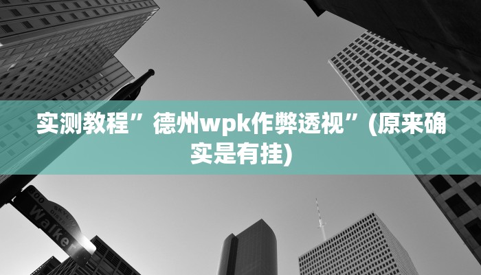 实测教程”大宝苏北麻将要怎么开挂”(原来确实是有挂)