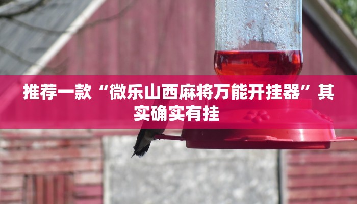 推荐一款“微乐山西麻将万能开挂器”其实确实有挂 