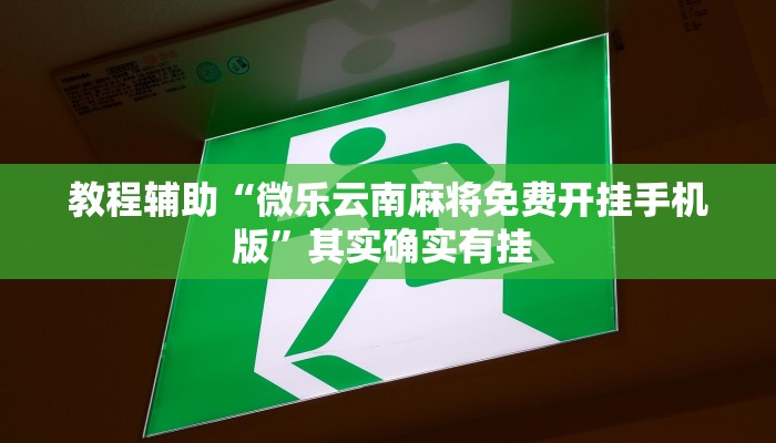 教程辅助“微乐云南麻将免费开挂手机版”其实确实有挂 