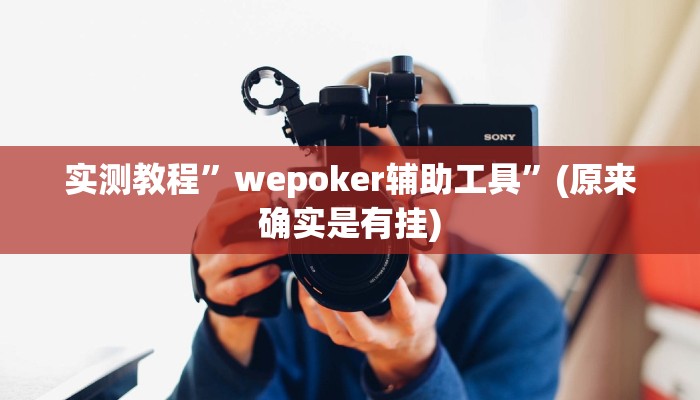 实测教程”wepoker辅助工具”(原来确实是有挂)
