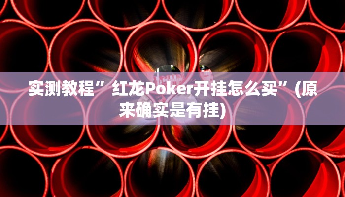实测教程”红龙Poker开挂怎么买”(原来确实是有挂)