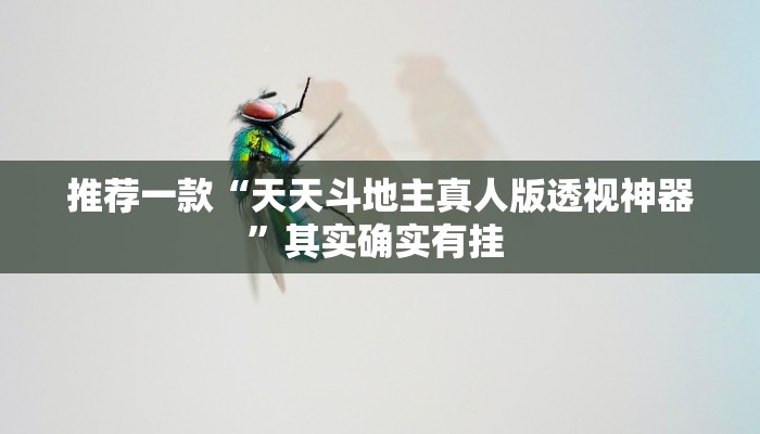 推荐一款“天天斗地主真人版透视神器”其实确实有挂 