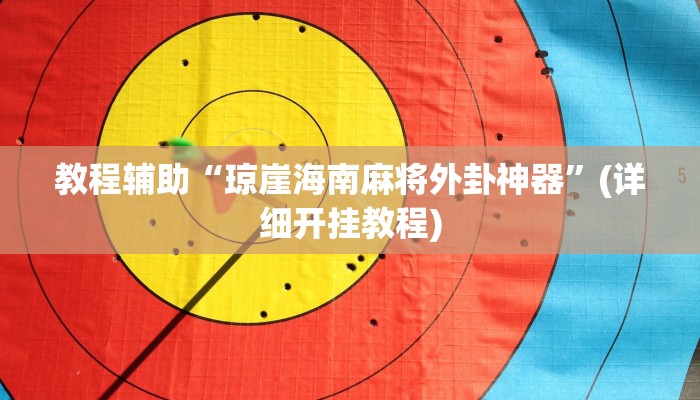 教程辅助“琼崖海南麻将外卦神器”(详细开挂教程)